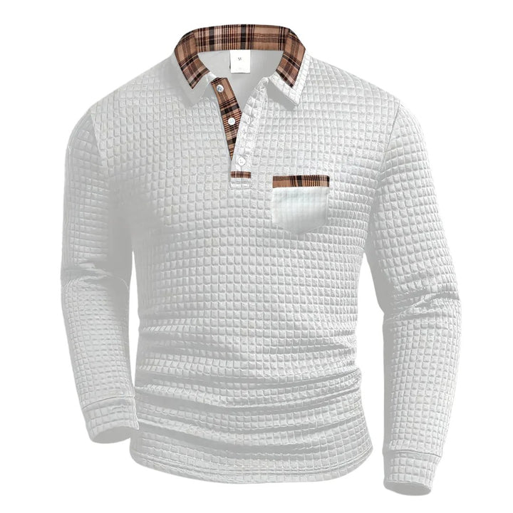 Ezra™ | Checked Pattern Short-Sleeve Polo Shirt
