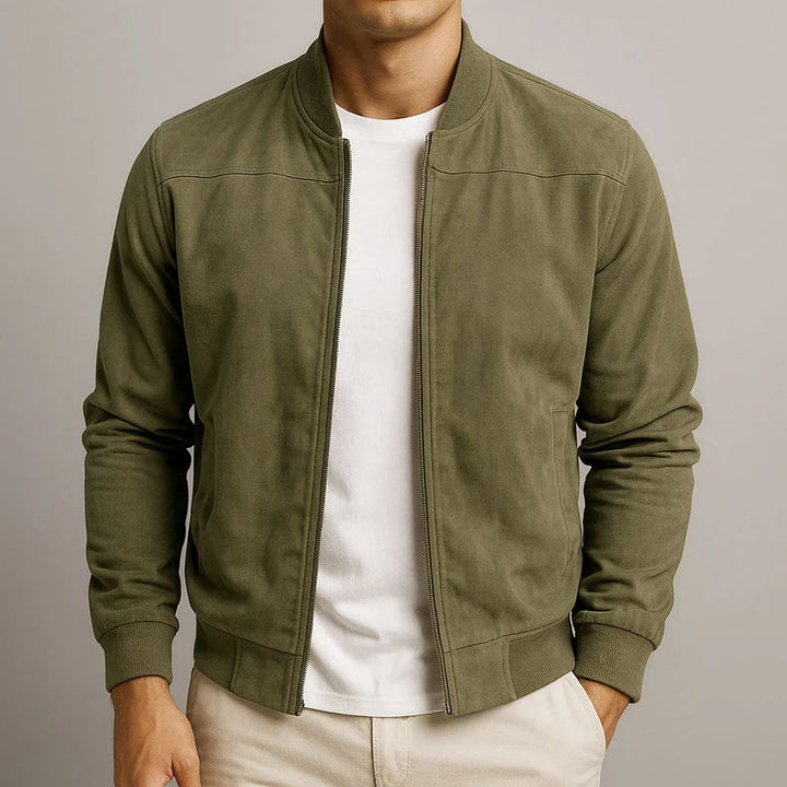 Ethan™ | Italian Suede Bomber Jacket