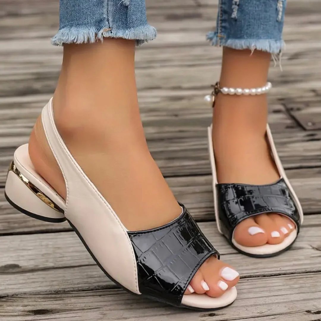 Riley™ | Open Toe Slingback Heeled Sandals