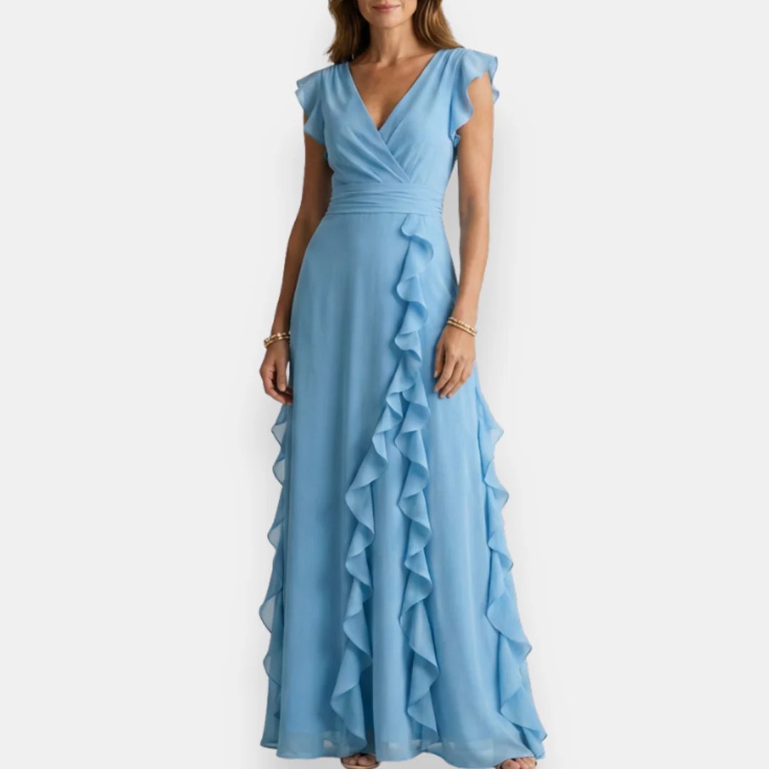 Savannah™ | V-Neck Ruffle Tiered Ceremony Dress