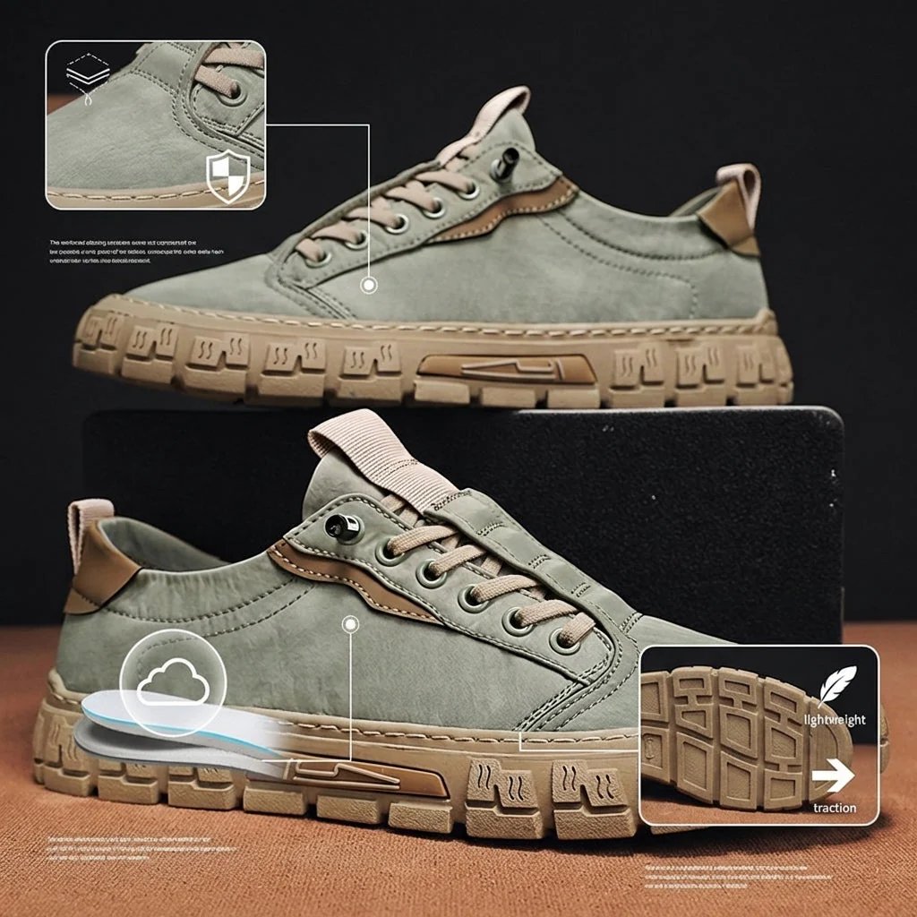 Alexander™ | Padded Canvas Rubber Sole Sneakers