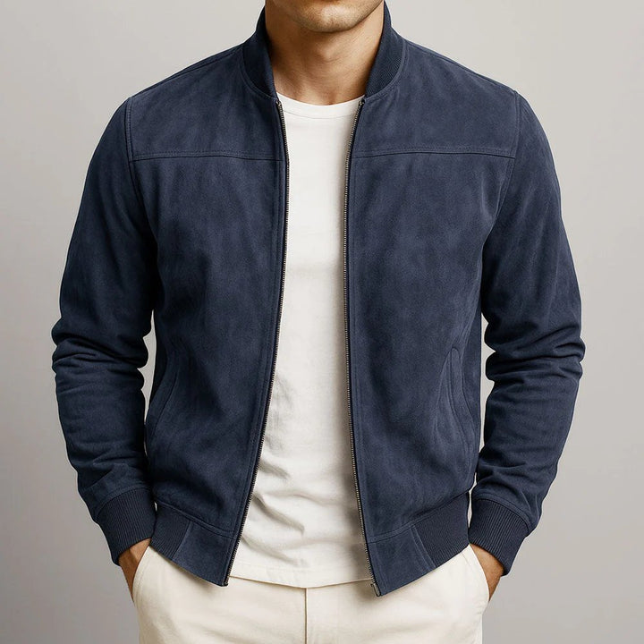 Ethan™ | Italian Suede Bomber Jacket