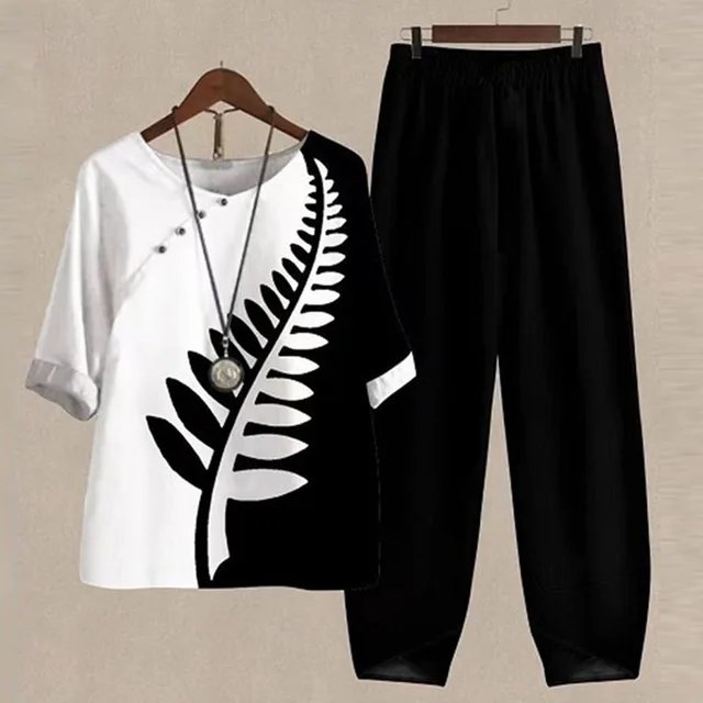 Emilia™ | Button-Front Shirt and Pants Comfort Set