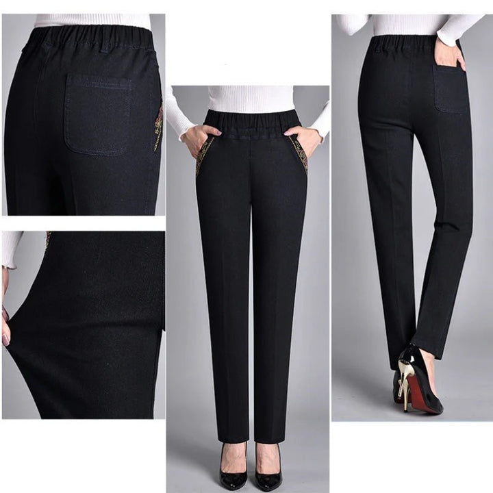 Luna™ | Elastic Waist Side Pocket Denim Jeans