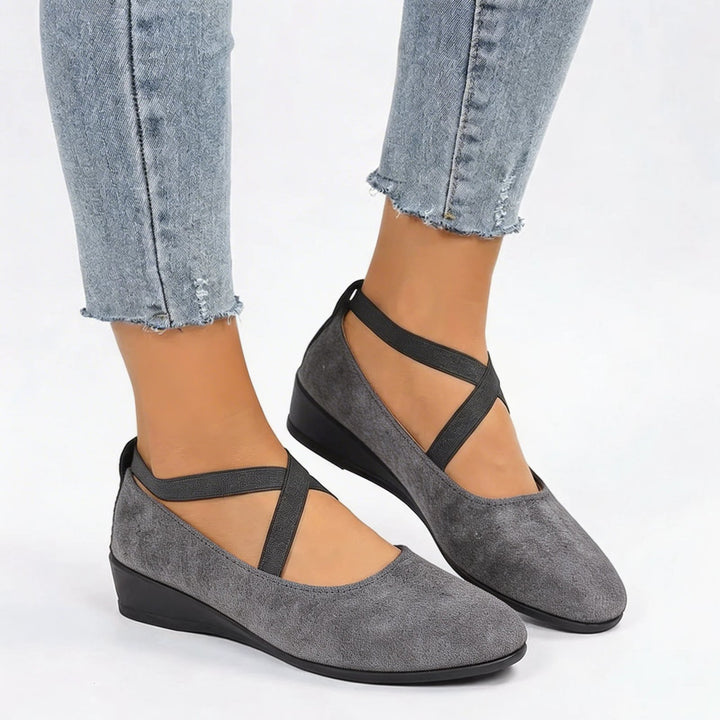 Eliza™ | Crisscross Strap Orthopedic Ballet Flats