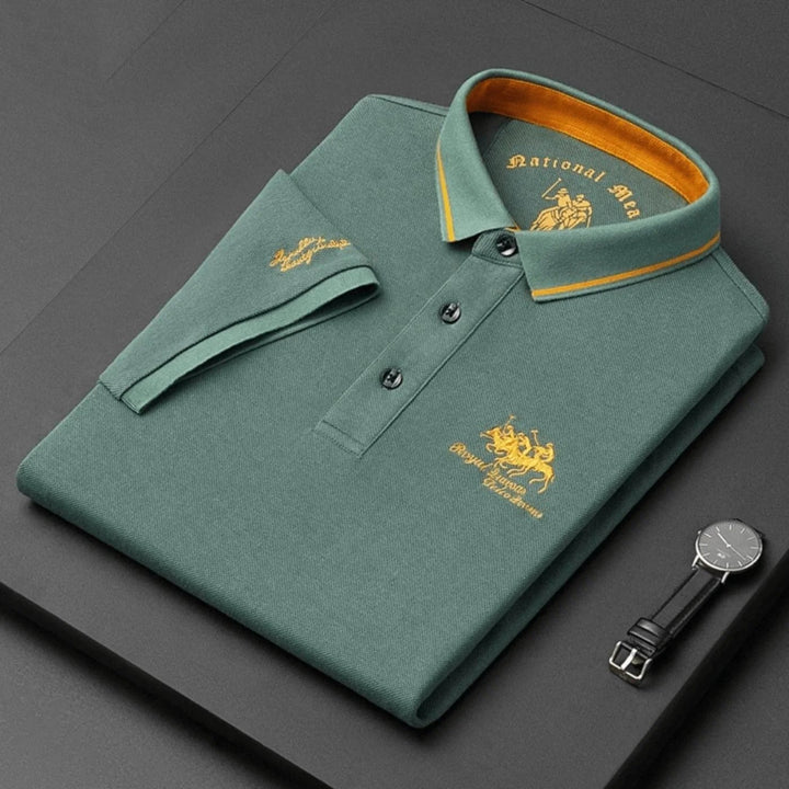 Vincent™ | Button-Front Embroidered Logo Polo Shirt
