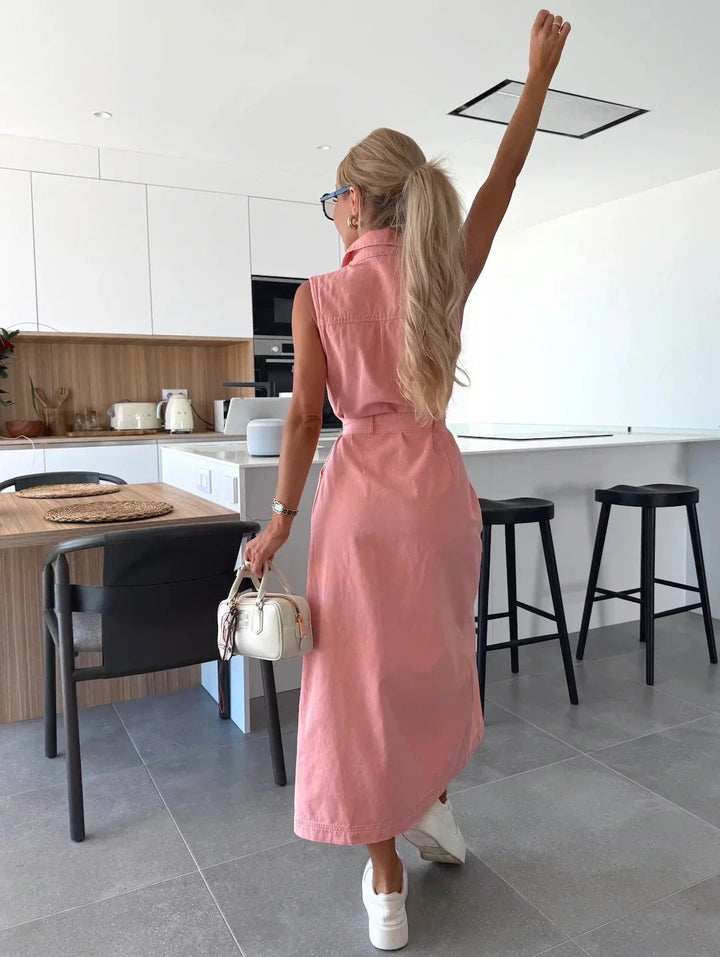 Hope™ | Sleeveless Button-Down Maxi Dress