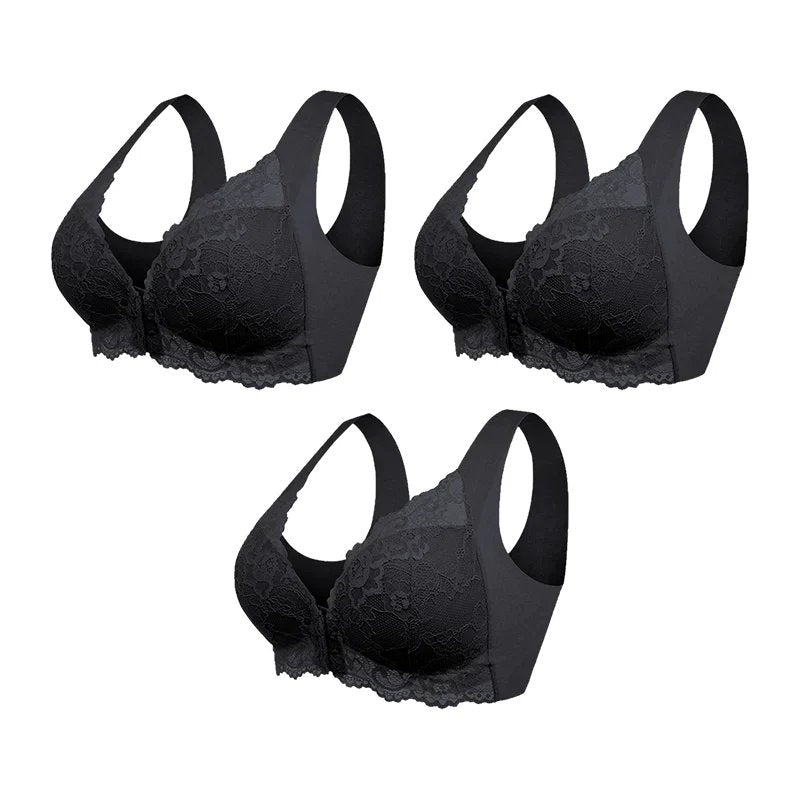Esme™ | Front-Zip Wireless Seamless Bra 3-Pack