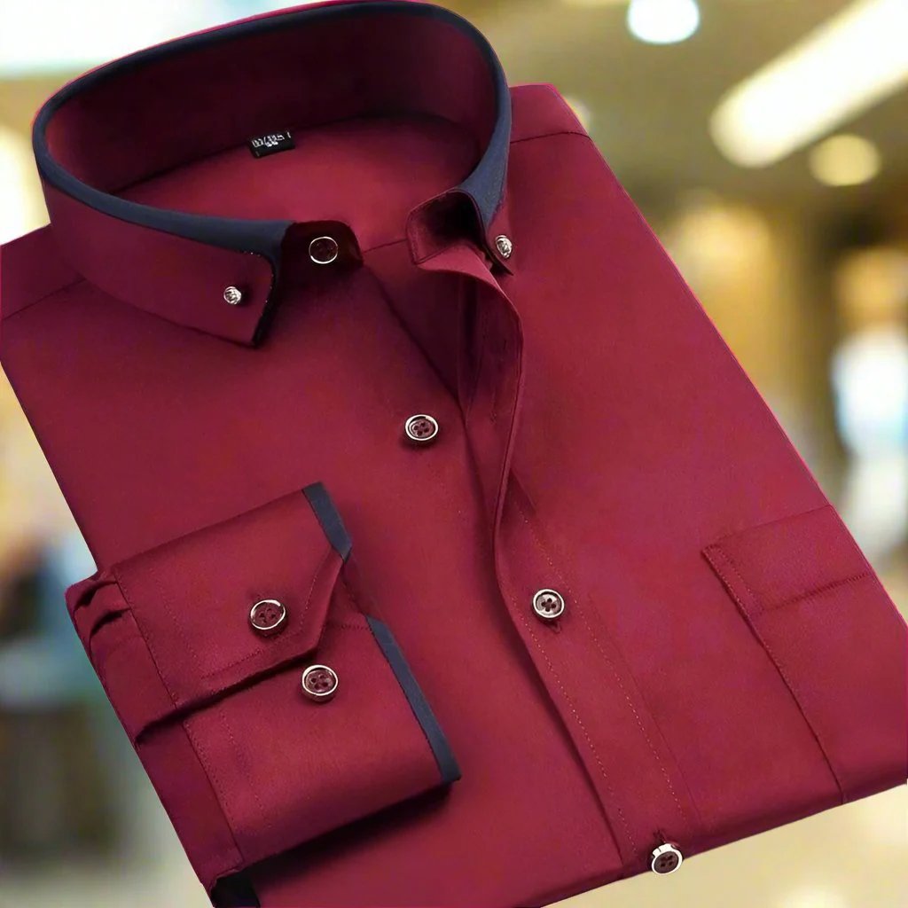 Noah™ | Button-Front Long Sleeve Dress Shirt