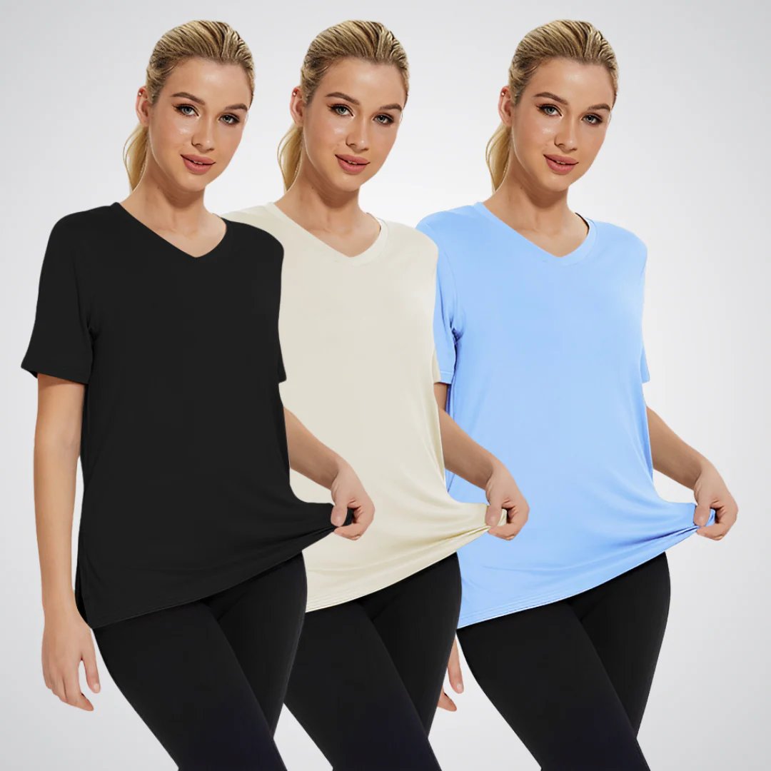 Autumn™ | Casual V-Neck Loose Fit T-Shirt Pack