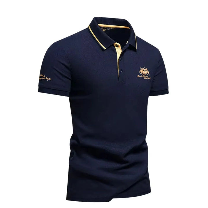 Vincent™ | Button-Front Embroidered Logo Polo Shirt