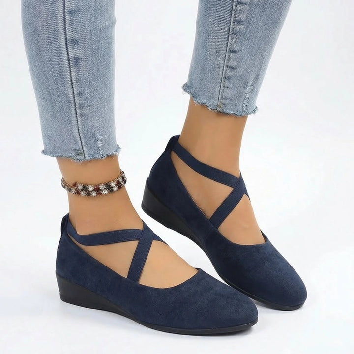 Eliza™ | Crisscross Strap Orthopedic Ballet Flats
