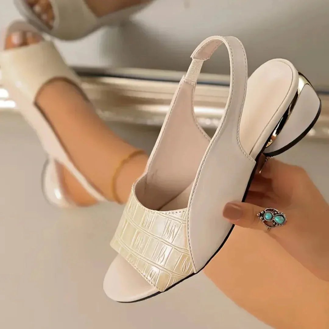 Riley™ | Open Toe Slingback Heeled Sandals