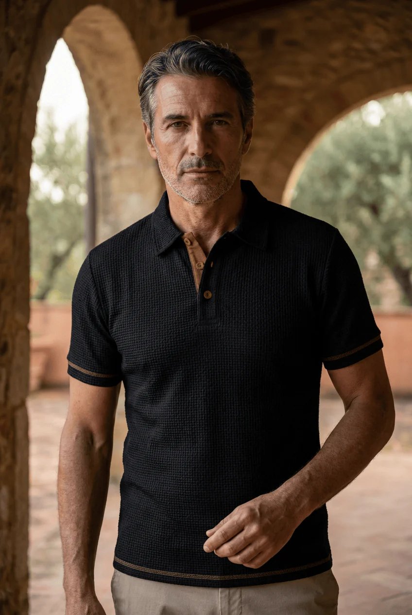 Nathaniel™ | Breathable Lightweight Button-Front Polo Shirt