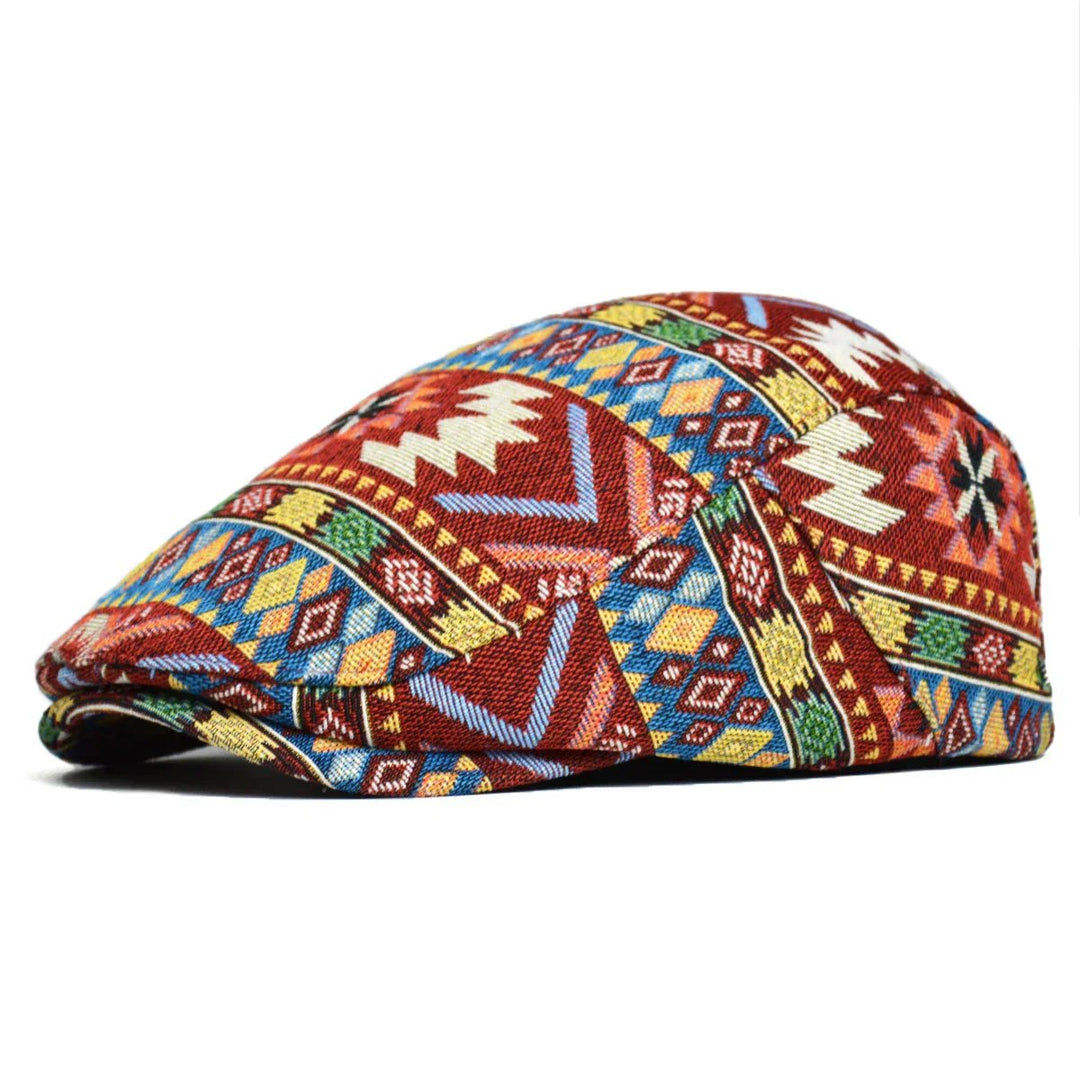 Silas™ | Vintage Print Structured Flat Cap