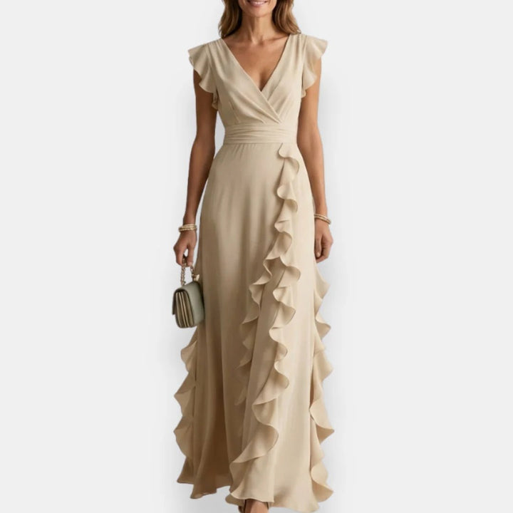 Savannah™ | V-Neck Ruffle Tiered Ceremony Dress