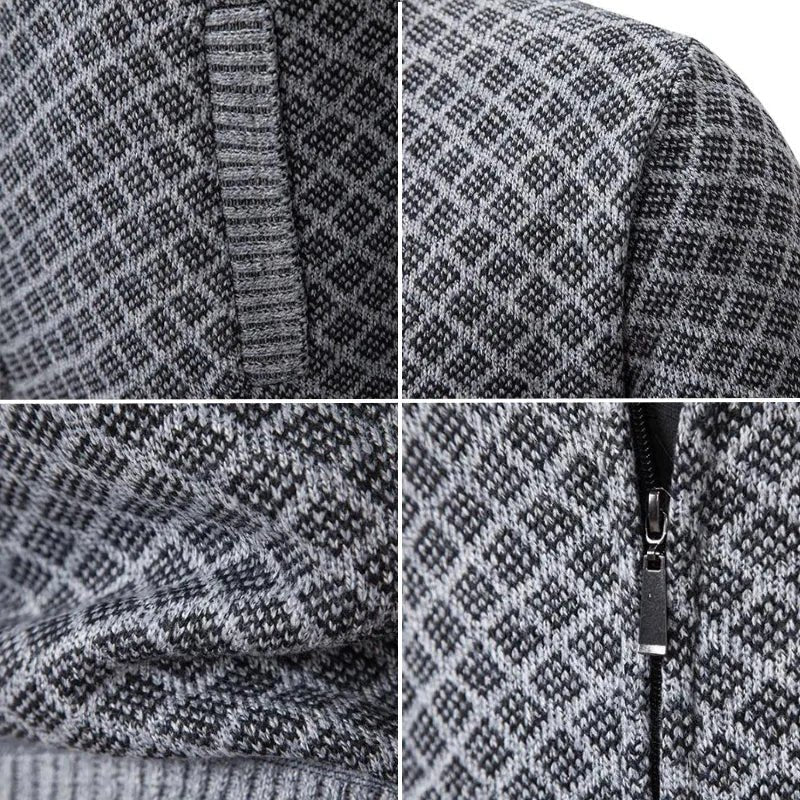 Leah™ | Waffle-Textured Zip-Up Cardigan