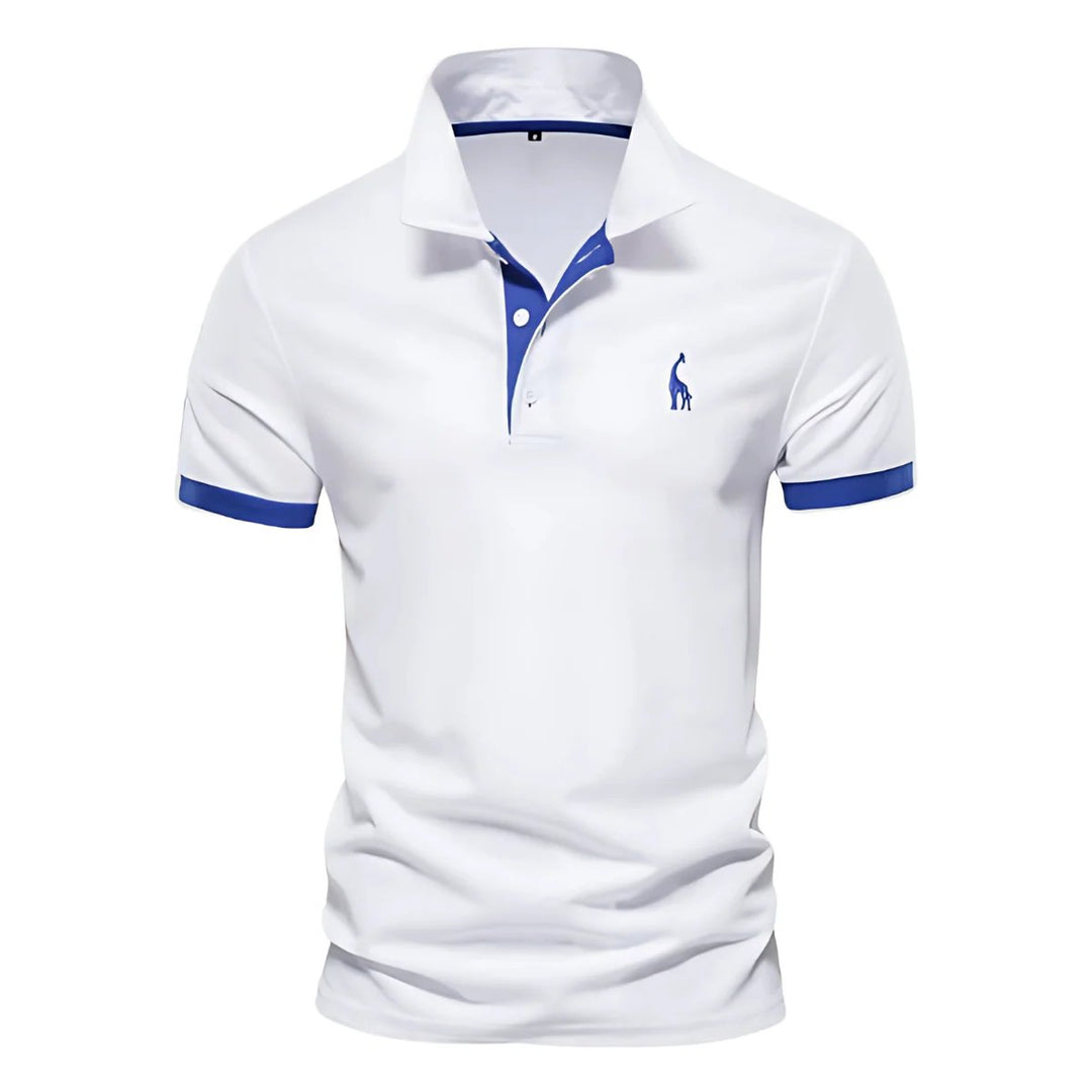 Beckham™ – Button-Up Polo Shirt with Contrast Details