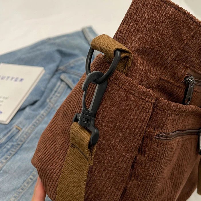 Sloane™ | Corduroy Tote Bag with Functional Pockets