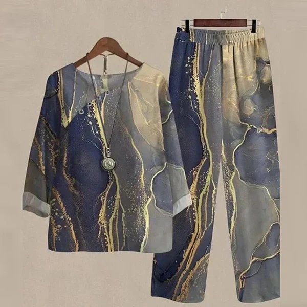 Emilia™ | Button-Front Shirt and Pants Comfort Set