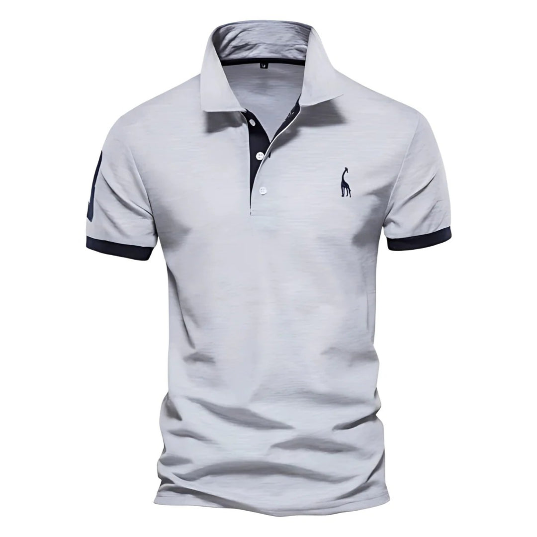 Beckham™ – Button-Up Polo Shirt with Contrast Details