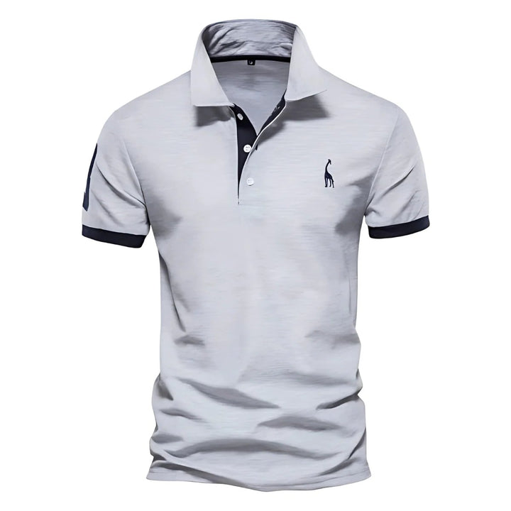 Beckham™ – Button-Up Polo Shirt with Contrast Details