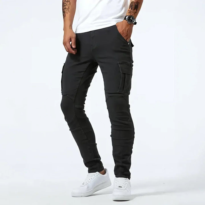 Theo™ | Stretch Denim Cargo Jeans with Multi-Pocket