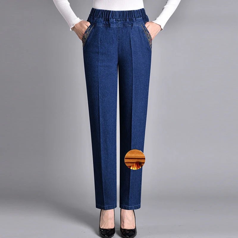 Luna™ | Elastic Waist Side Pocket Denim Jeans