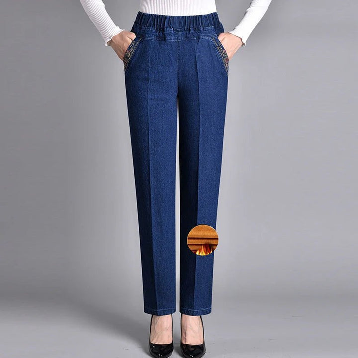 Luna™ | Elastic Waist Side Pocket Denim Jeans
