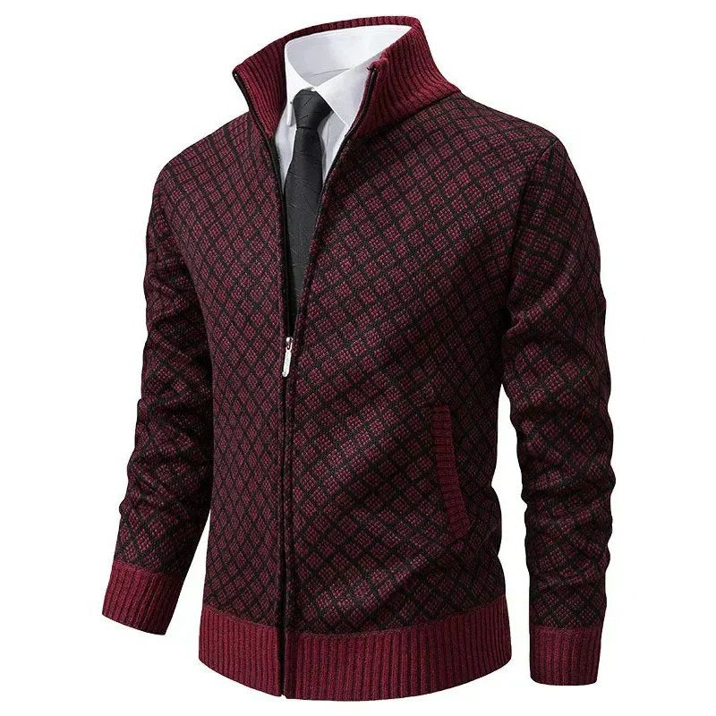 Leah™ | Waffle-Textured Zip-Up Cardigan