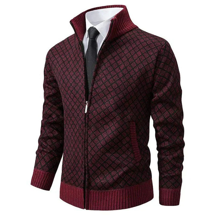 Leah™ | Waffle-Textured Zip-Up Cardigan