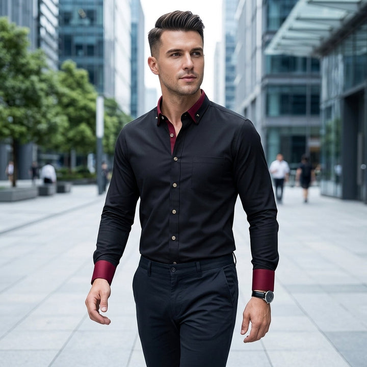 Maverick™ | Button-Front Long Sleeve Dress Shirt