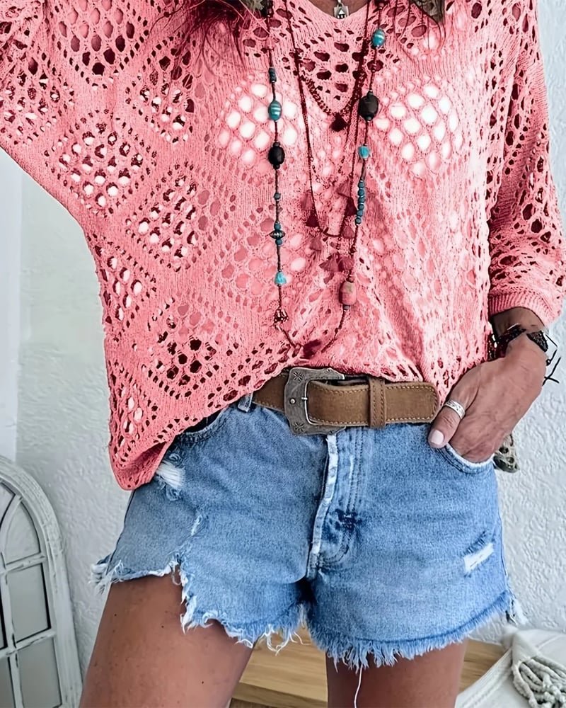 Naomi™ | Stretchy Round Neck Half Sleeve Casual Top