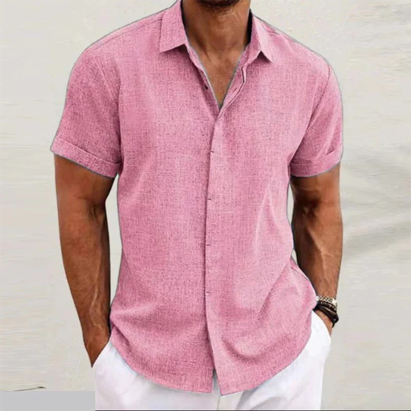 Caleb™ | Button-Front Spread Collar Lightweight Shirt