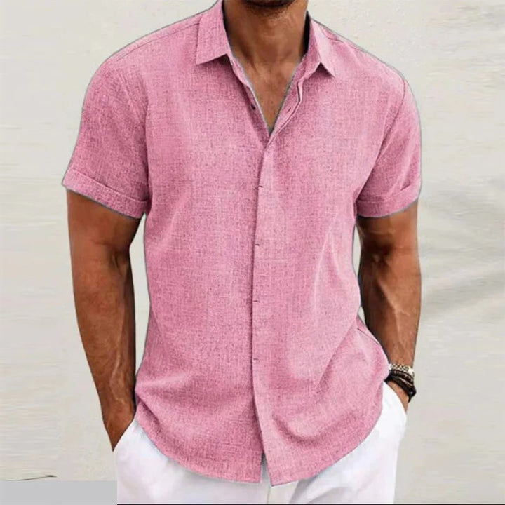 Caleb™ | Button-Front Spread Collar Lightweight Shirt