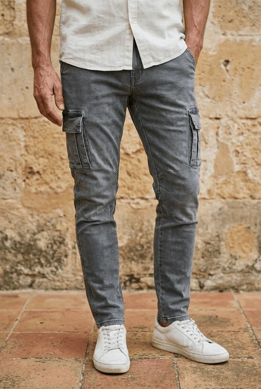Gordon™ | Slim Fit Stretch Cargo Denim Pants