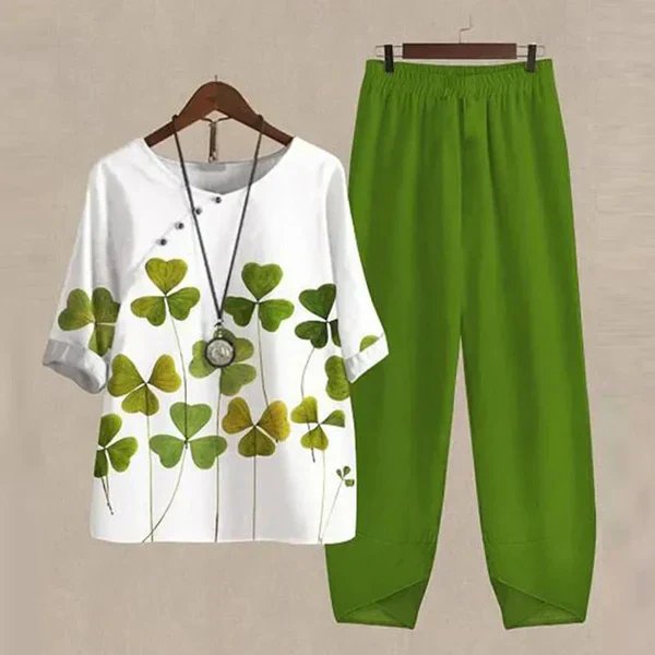 Emilia™ | Button-Front Shirt and Pants Comfort Set